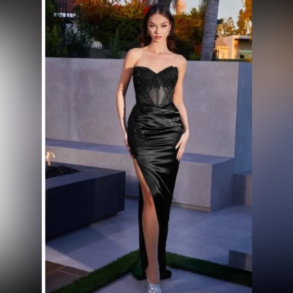 Cinderella Divine Strapless Black Gown